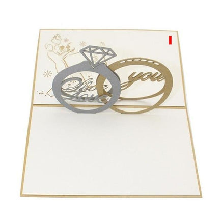 Thank You Cards Postcard with Envelopes 3D pop up Paper Laser Cut Birthday greeting card Valentines Day gift - Lusy Store