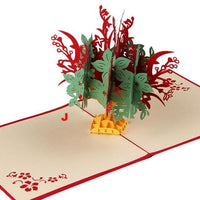 Thank You Cards Postcard with Envelopes 3D pop up Paper Laser Cut Birthday greeting card Valentines Day gift - Lusy Store