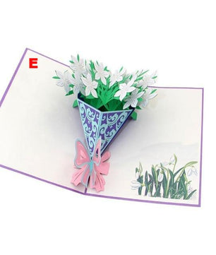 Thank You Cards Postcard with Envelopes 3D pop up Paper Laser Cut Birthday greeting card Valentines Day gift - Lusy Store