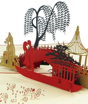Thank You Cards Postcard with Envelopes 3D pop up Paper Laser Cut Birthday greeting card Valentines Day gift - Lusy Store