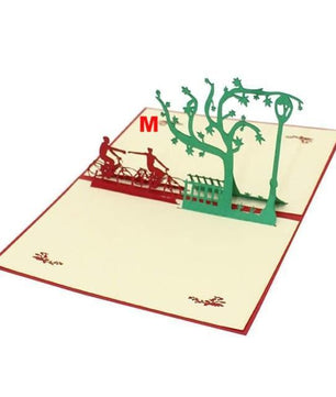Thank You Cards Postcard with Envelopes 3D pop up Paper Laser Cut Birthday greeting card Valentines Day gift - Lusy Store