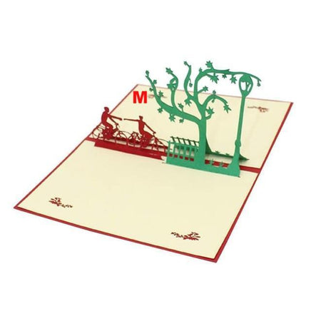 Thank You Cards Postcard with Envelopes 3D pop up Paper Laser Cut Birthday greeting card Valentines Day gift - Lusy Store