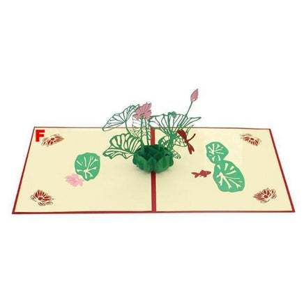 Thank You Cards Postcard with Envelopes 3D pop up Paper Laser Cut Birthday greeting card Valentines Day gift - Lusy Store