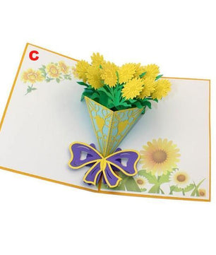 Thank You Cards Postcard with Envelopes 3D pop up Paper Laser Cut Birthday greeting card Valentines Day gift - Lusy Store