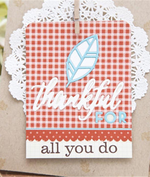 Thankful Dies Metal Cutting Dies New for Scrapbooking Album Embossing Crafts - Lusy Store