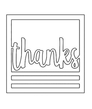 Thanks Frame Dies Metal Cutting Dies for Scrapbooking Photo DIY Embossing - Lusy Store