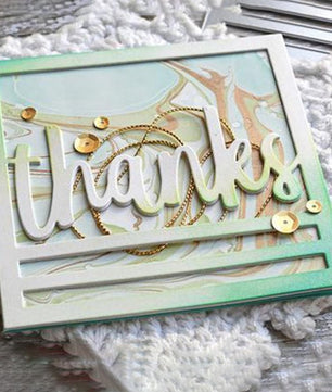 Thanks Frame Dies Metal Cutting Dies for Scrapbooking Photo DIY Embossing - Lusy Store