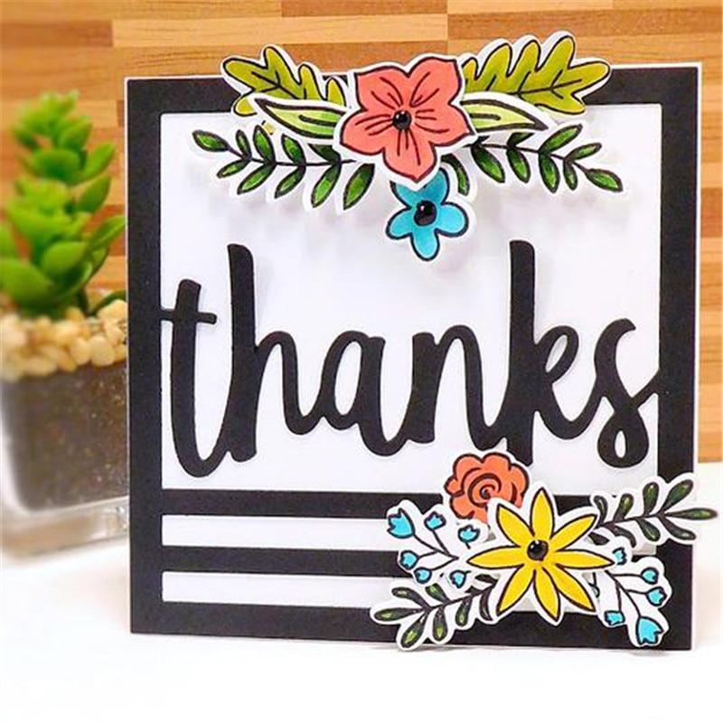 Thanks Frame Dies Metal Cutting Dies for Scrapbooking Photo DIY Embossing - Lusy Store