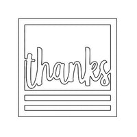 Thanks Frame Square Metal Cutting Dies Christmas - Lusy Store