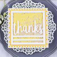 Thanks Frame Square Metal Cutting Dies Christmas - Lusy Store