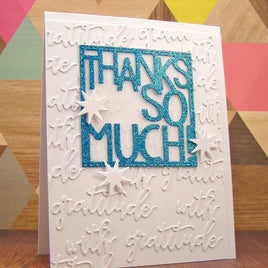 Thanks So Much Greetings Die New Metal Cutting Dies Stencil - Lusy Store