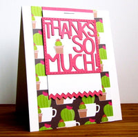 Thanks So Much Greetings Die New Metal Cutting Dies Stencil - Lusy Store