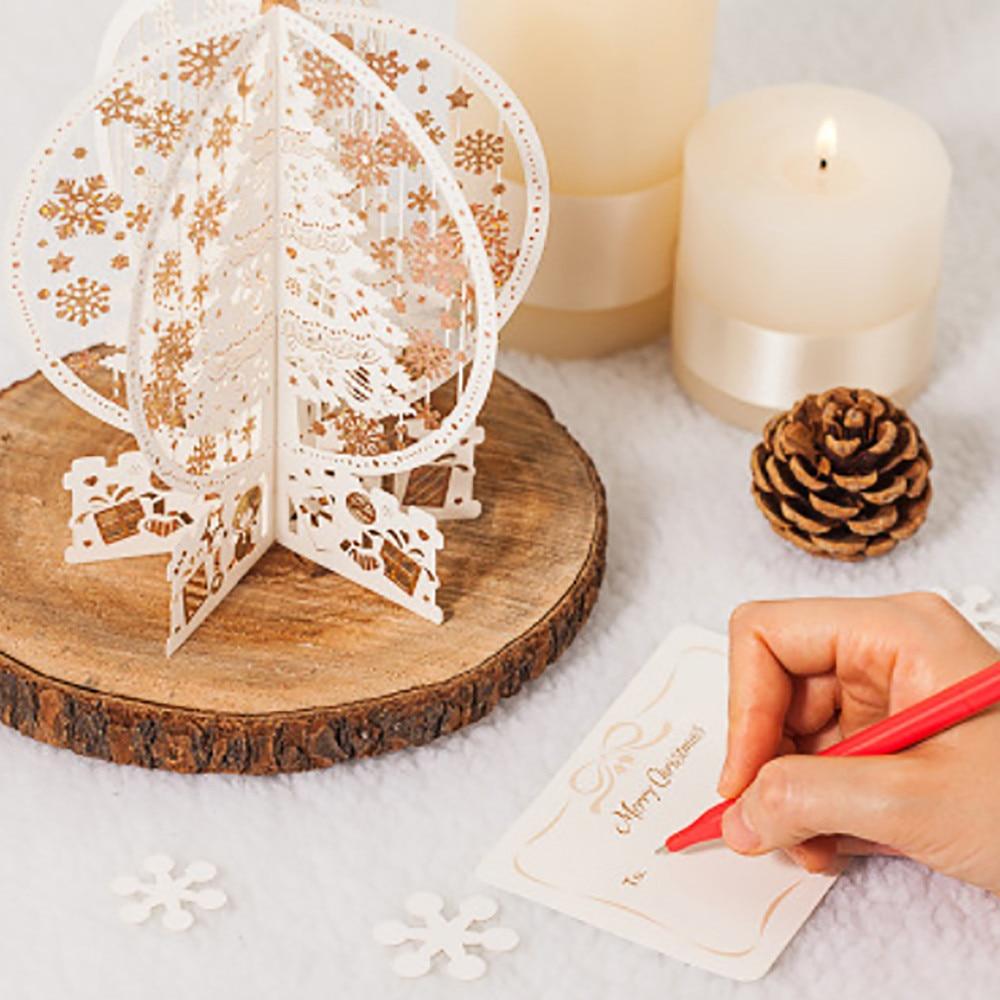 Thanks To the Girlfriend Bronzing Paper Hollow Christmas Crystal Ball Card - Lusy Store