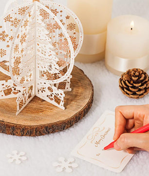Thanks To the Girlfriend Bronzing Paper Hollow Christmas Crystal Ball Card - Lusy Store