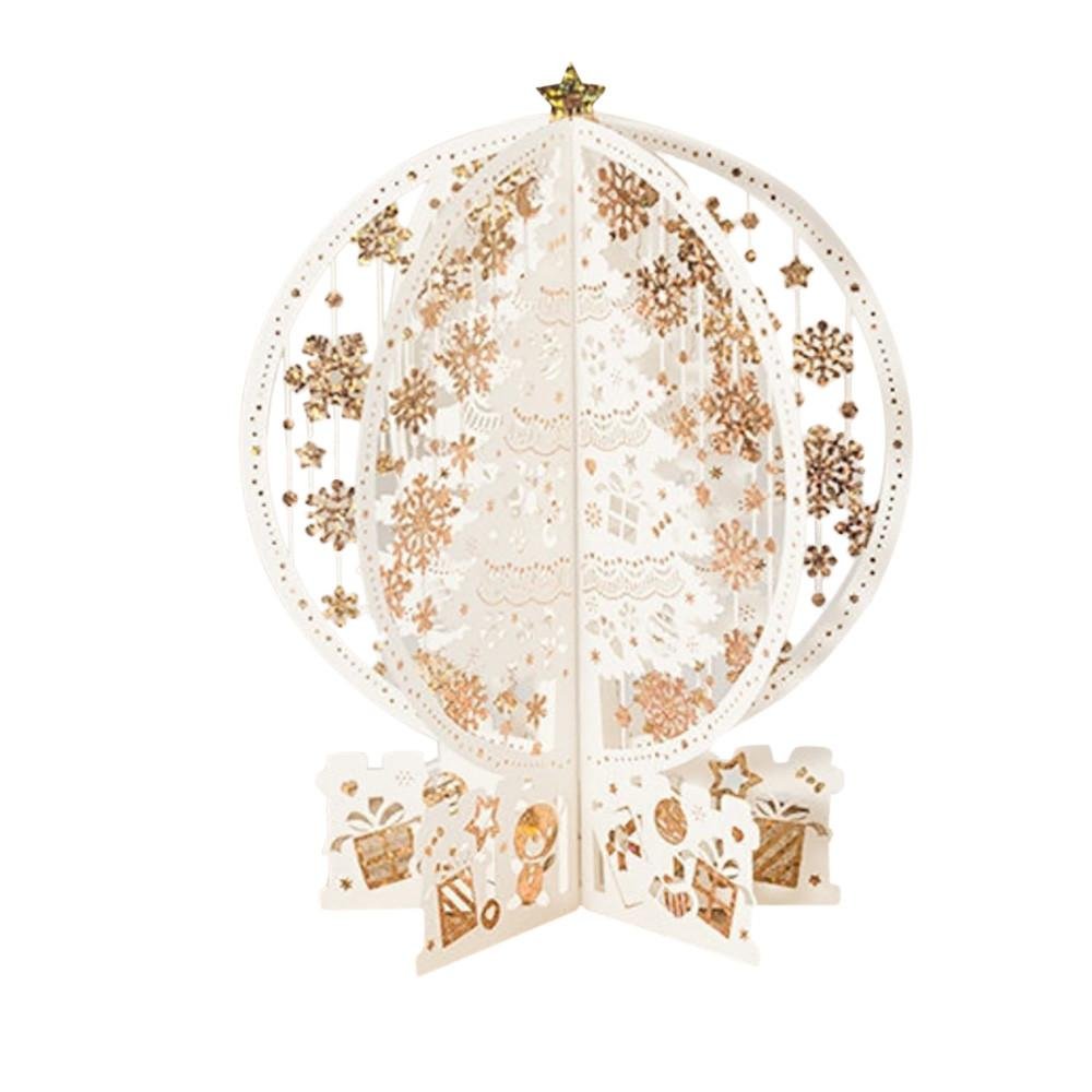 Thanks To the Girlfriend Bronzing Paper Hollow Christmas Crystal Ball Card - Lusy Store