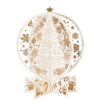 Thanks To the Girlfriend Bronzing Paper Hollow Christmas Crystal Ball Card - Lusy Store