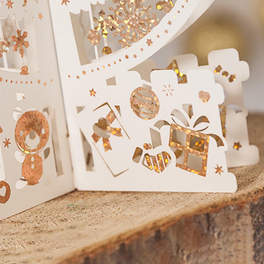 Thanks To the Girlfriend Bronzing Paper Hollow Christmas Crystal Ball Card - Lusy Store