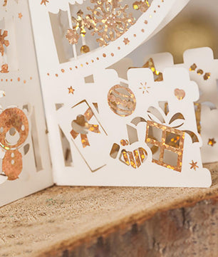 Thanks To the Girlfriend Bronzing Paper Hollow Christmas Crystal Ball Card - Lusy Store