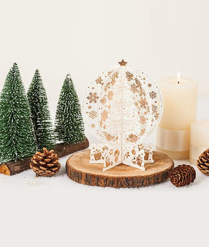 Thanks To the Girlfriend Bronzing Paper Hollow Christmas Crystal Ball Card - Lusy Store
