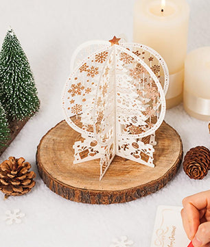 Thanks To the Girlfriend Bronzing Paper Hollow Christmas Crystal Ball Card - Lusy Store