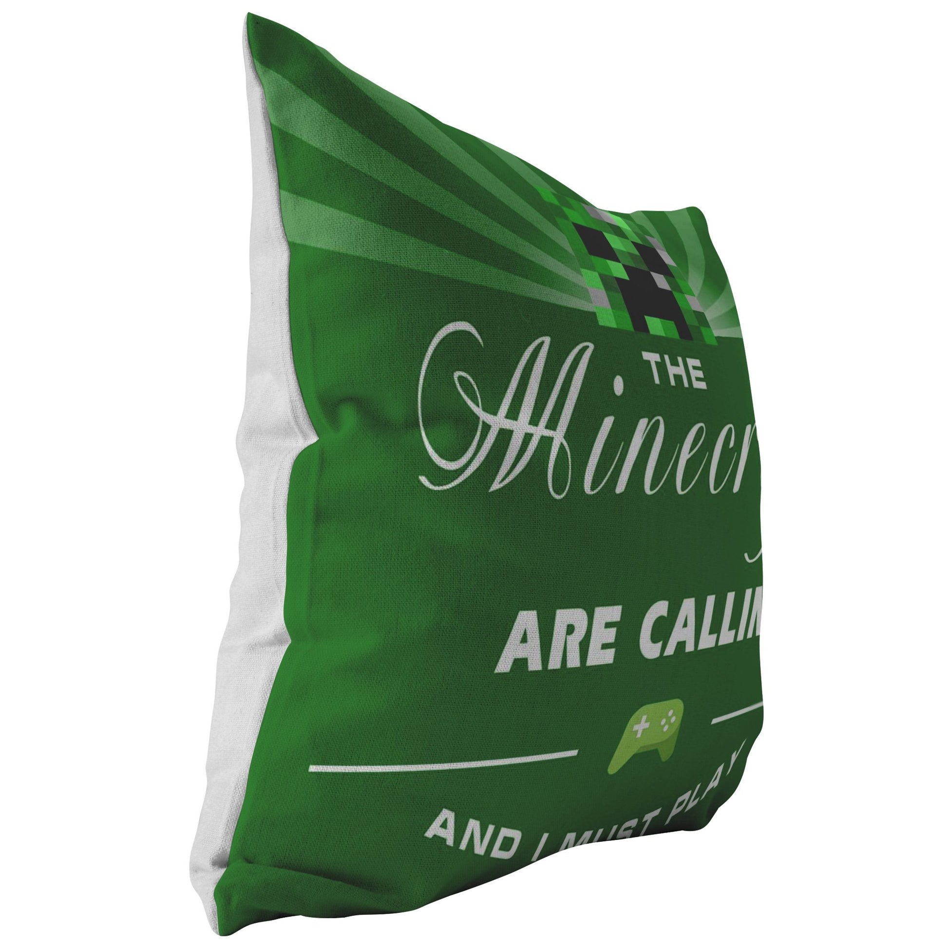 The Minecraft Are Calling Soft Pillow Larger Size Green Color - Lusy Store