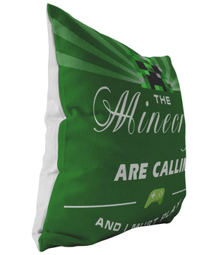 The Minecraft Are Calling Soft Pillow Larger Size Green Color - Lusy Store