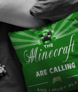 The Minecraft Are Calling Soft Pillow Larger Size Green Color - Lusy Store