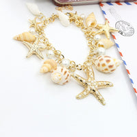 Tidal Marine Shells And Starfish Bohemian Charm Bracelet - Lusy Store