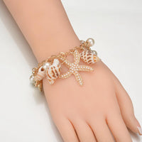 Tidal Marine Shells And Starfish Bohemian Charm Bracelet - Lusy Store
