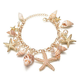 Tidal Marine Shells And Starfish Bohemian Charm Bracelet - Lusy Store