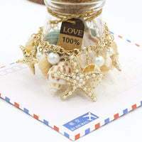 Tidal Marine Shells And Starfish Bohemian Charm Bracelet - Lusy Store