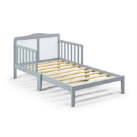 Toddler Bed Birdie Twin Light Gray Natural Solid Wood F376 - Lusy Store