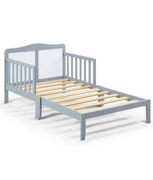 Toddler Bed Birdie Twin Light Gray Natural Solid Wood F376 - Lusy Store