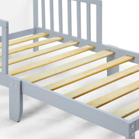 Toddler Bed Birdie Twin Light Gray Natural Solid Wood F376 - Lusy Store