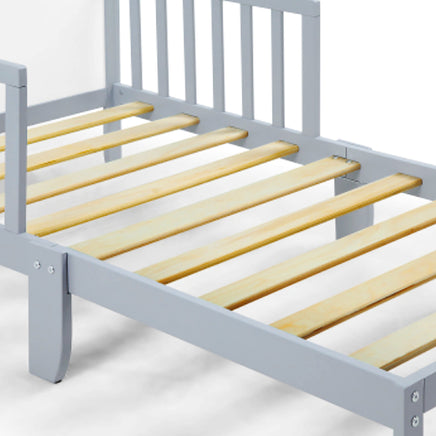 Toddler Bed Birdie Twin Light Gray Natural Solid Wood F376 - Lusy Store