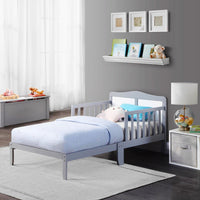 Toddler Bed Birdie Twin Light Gray Natural Solid Wood F376 - Lusy Store
