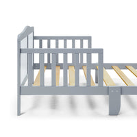 Toddler Bed Birdie Twin Light Gray Natural Solid Wood F376 - Lusy Store