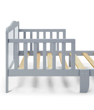 Toddler Bed Birdie Twin Light Gray Natural Solid Wood F376 - Lusy Store