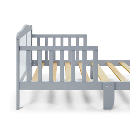 Toddler Bed Birdie Twin Light Gray Natural Solid Wood F376 - Lusy Store