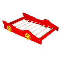Toddler Bed Football Design Twin Size Faux Leather Upholstered Platform Bed Frame F373 - Lusy Store
