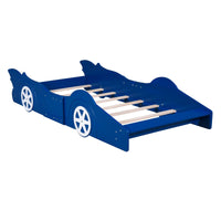 Toddler Bed Football Design Twin Size Faux Leather Upholstered Platform Bed Frame F373 - Lusy Store