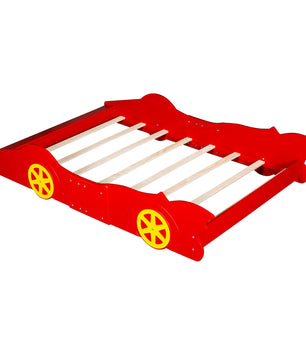 Toddler Bed Football Design Twin Size Faux Leather Upholstered Platform Bed Frame F373 - Lusy Store