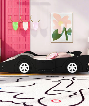 Toddler Bed Football Design Twin Size Faux Leather Upholstered Platform Bed Frame F373 - Lusy Store