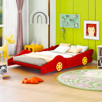 Toddler Bed Football Design Twin Size Faux Leather Upholstered Platform Bed Frame F373 - Lusy Store