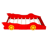 Toddler Bed Football Design Twin Size Faux Leather Upholstered Platform Bed Frame F373 - Lusy Store