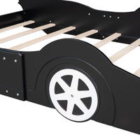 Toddler Bed Football Design Twin Size Faux Leather Upholstered Platform Bed Frame F373 - Lusy Store