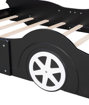 Toddler Bed Football Design Twin Size Faux Leather Upholstered Platform Bed Frame F373 - Lusy Store