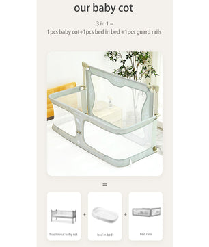 Toddler Bed Simple and Lightweight Comfortable Bed Safety Protection Easy To Install F369 - Lusy Store