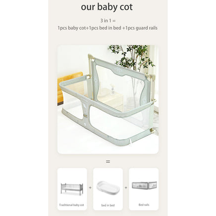 Toddler Bed Simple and Lightweight Comfortable Bed Safety Protection Easy To Install F369 - Lusy Store