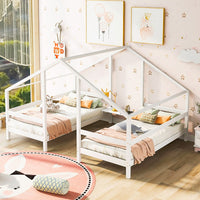 Toddler Bed Tree House Double Twin Size Triangular House Bedroom Furniture F370 - Lusy Store